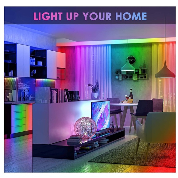 NEW Smart WiFi LED Light Strips Compatible with Alexa, 32.8ft Music Sync - Picture 2 of 7